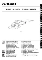 HIKOKI G 18MRU Handling Instructions Manual