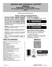 International comfort products WFAR100C048 Service And Technical Support Manual