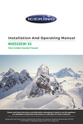 Iceking RHZ552ES Installation And Operating Manual