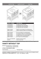 LOWES 1227VB-36-201 Installation Instructions Manual