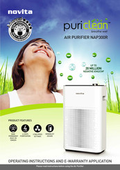 Novita PuriClean NAP300R Operating Instructions And E-Warranty Application