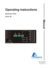 Alliance International micro 20 Operating Instructions Manual