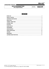 MG Mini-M M2EXR Operating Manual