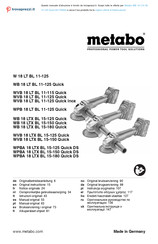 Metabo 601730840 Original Instructions Manual