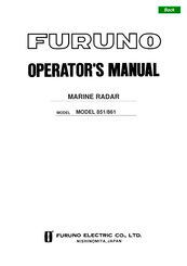 Furuno 851 Operator's Manual