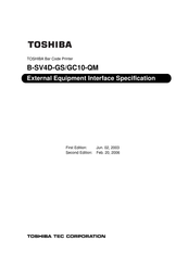 Toshiba B-SV4D-GS10-QM Interface Specification