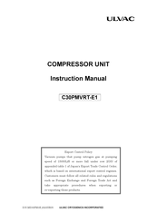 Ulvac C30PMVRT-E1 Instruction Manual