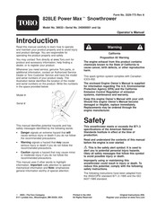 Toro Power Max 828LE Operator's Manual