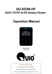 Quick-Ohm QUIO QU-KD2N-HF Operation Manual