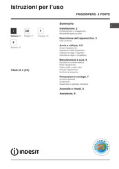 Indesit TAAN 25 V (FR) Operating Instructions Manual