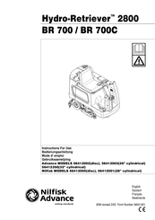 Nilfisk-Advance Hydro-Retriever 2800 Instructions For Use Manual