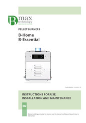 B-Max B-Essential Instructions For Use, Installation And Maintenance