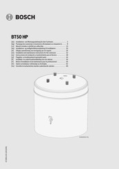 Bosch BT50 HP Installation And Maintenance Instructions Manual