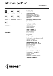 Indesit DSG 573 Operating Instructions Manual