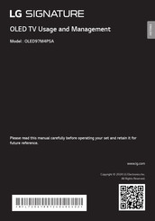 LG SIGNATURE OLED97M4PSA.AWP Usage Manual
