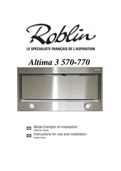 ROBLIN Altima 3 770 Instructions For Use And Installation