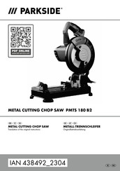 Parkside PMTS 180 B2 Translation Of The Original Instructions
