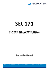 SIGMATEK SEC 171 Instruction Manual