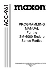 Maxon SM-6000 enduro series Programming Manual
