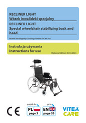 Vitea Care RECLINER LIGHT Instructions For Use Manual