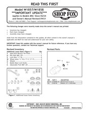 Grizzly W1858 Owner's Manual
