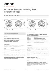 Kidde NC-DB-B Installation Sheet