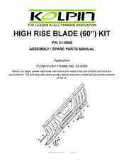 Kolpin 31-0060 Assembly / Spare Parts Manual