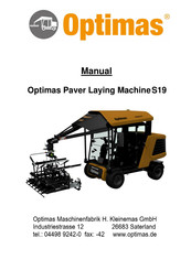 Optimas S19 Manual