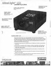 Proxima Ultralight LS1 Manual