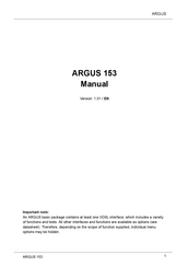 Intec ARGUS 153 Instruction Manual