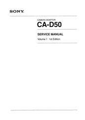 Sony CA-D50 Service Manual