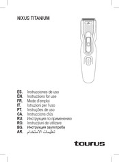 Taurus NIXUS TITANIUM Instructions For Use Manual