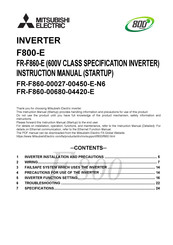 Mitsubishi Electric FR-F860-E Instruction Manual