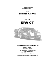 Era Replica Automobiles ERA GT Assembly And Service Manual