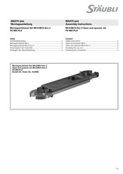 Staubli PV-MS-PLS Assembly Instructions Manual