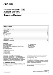 FUNAI TVCR-A1404 Owner's Manual