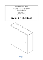 Roger ME-40-24V Operating Manual