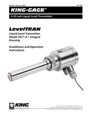 King-Gage LevelTRAN 541-3 Series Installation And Operation Instruction Manual