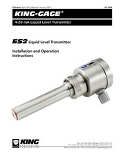 King-Gage ES2 550*-1 Series Installation And Operation Instruction Manual