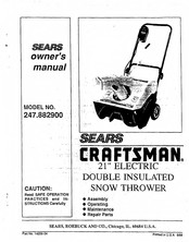 Sears CRAFTSMAN 247.882900 Owner's Manual