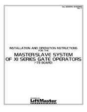 Chamberlain LiftMaster SL 1000-X1 Installation And Operation Instruction Manual