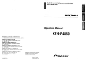 Pioneer KEH-P4850 Operation Manual