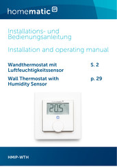 HomeMatic HMIP-WTH Installation And Operating Manual