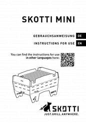 Skotti-grill MINI Instructions For Use Manual