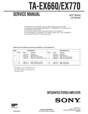Sony TA-EX770 Service Manual