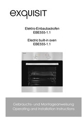 Exquisit EBE555-1.1 Operating And Installation Instructions