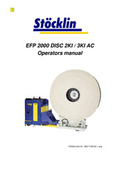 Stöcklin EFP 2000 DISC 3KI AC Operator's Manual