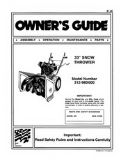 MTD 312-9801000 Owner's Manual