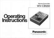 Panasonic WV-CB550 Operating Instructions Manual
