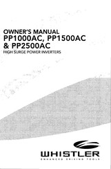 Whistler PP1000AC Owner's Manual